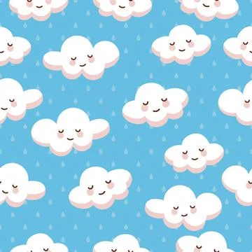 Cute Clouds Seamless Vector Pattern. Cute Clouds Seamless Vector Pattern. ... Stock Photos