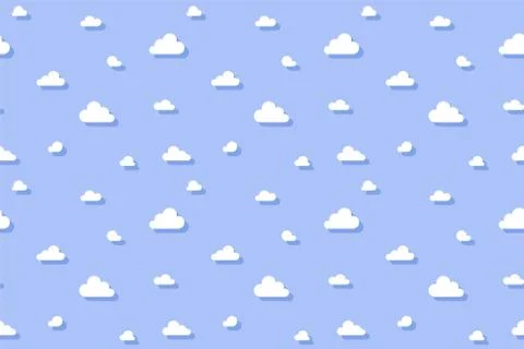 Cute clouds texture. Simple pattern. Vector illustration. Stock Illustration