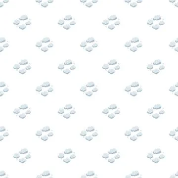 Cute clouds weather pattern on white background Stockillustratie