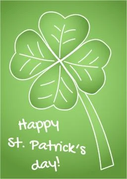 Cute clover leaf, Happy St. Patrick s day Stock Illustration