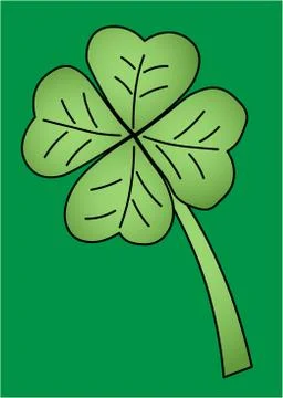 Cute clover leaf Stock Illustration
