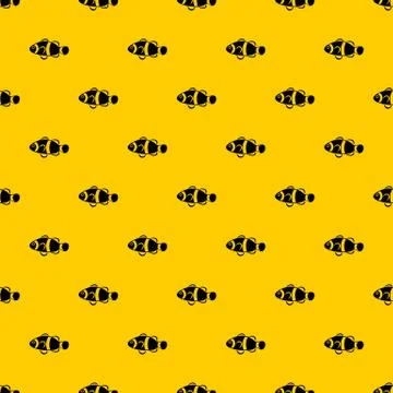 Cute clown fish pattern vector Illustrazione stock