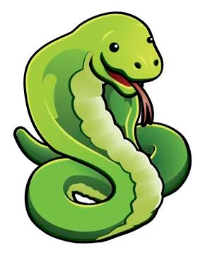 Cute cobra snake Stockillustratie