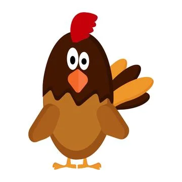 Cute cockerel on a white background for use in clipart Stock Illustration
