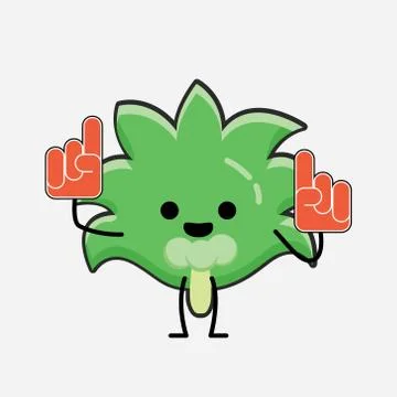 Cute Coconut Tree Mascot Vector Character in Flat Design Style Stock Illustration