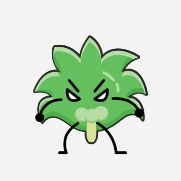 Cute Coconut Tree Mascot Vector Character in Flat Design Style Stock Illustration