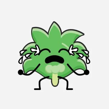 Cute Coconut Tree Mascot Vector Character in Flat Design Style Stock Illustration