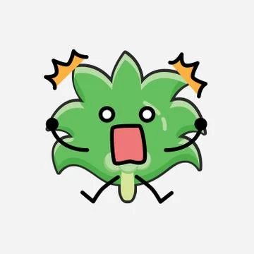 Cute Coconut Tree Mascot Vector Character in Flat Design Style Stock Illustration