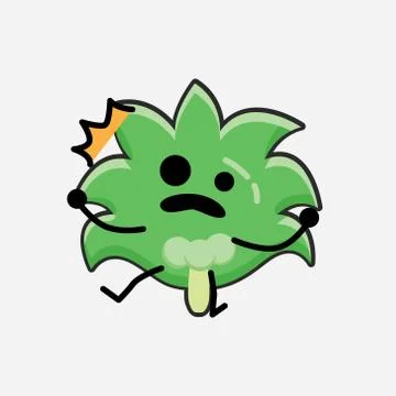 Cute Coconut Tree Mascot Vector Character in Flat Design Style Stock Illustration