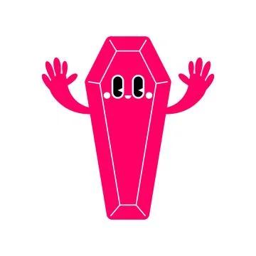 Cute Coffin isolated. nice hearse Stock Illustration