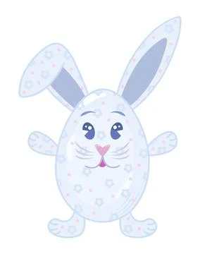 Cute color easter rabbit Stock Illustration