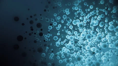 Cute colored 3d background. Modern animation of spheres stock video Stock Footage 234053035