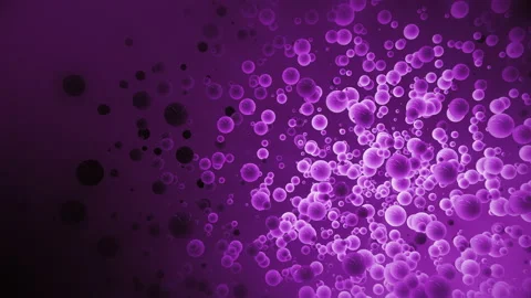 Cute colored 3d background. Modern animation of spheres stock video Stock Footage 234197625