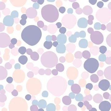 Cute colored pebbles seamless pattern on white background. Funny polka dot wa Stockillustratie