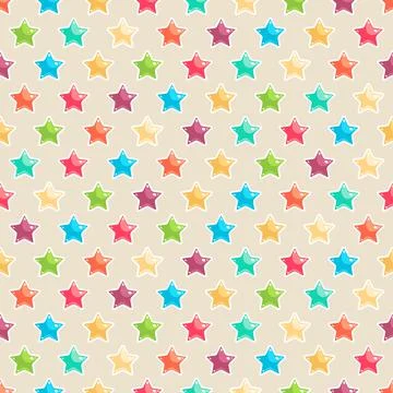 Cute colored stars Stock-Illustration