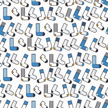 Cute colorful background Socks pattern Stock Illustration