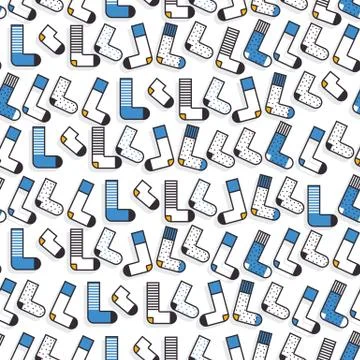 Cute colorful background Socks pattern Stock Illustration
