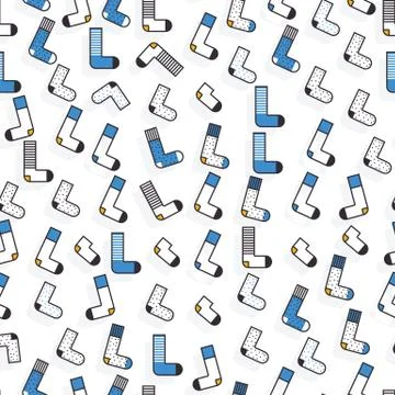 Cute colorful background Socks pattern Stock Illustration