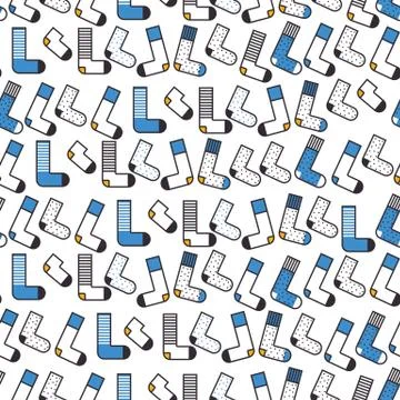 Cute colorful background Socks pattern Stock Illustration
