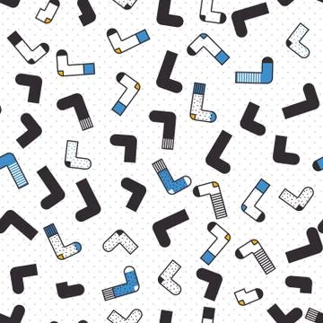 Cute colorful background Socks pattern Stock Illustration