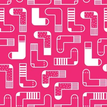 Cute colorful background Socks pattern Stock Illustration