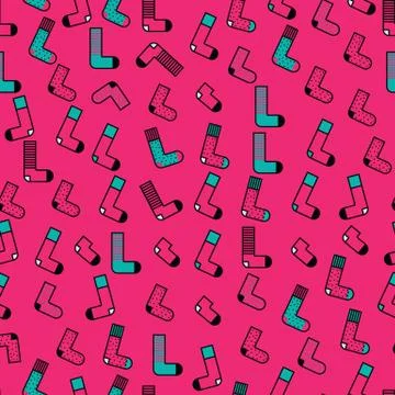 Cute colorful background Socks pattern Stock Illustration