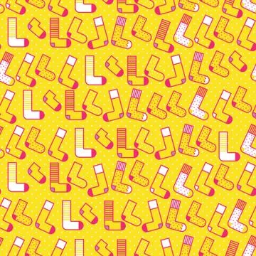 Cute colorful background Socks pattern Stock Illustration