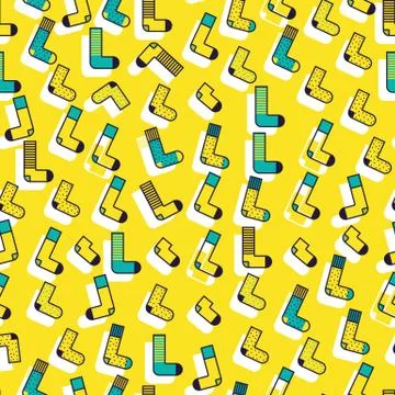 Cute colorful background Socks pattern Stock Illustration