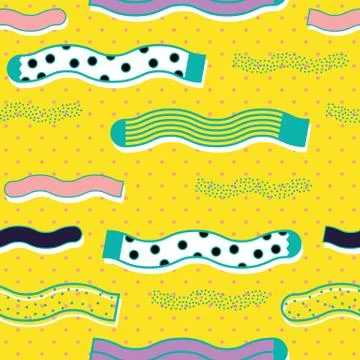 Cute colorful background Socks pattern Stock Illustration