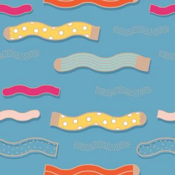 Cute colorful background Socks pattern Stock Illustration