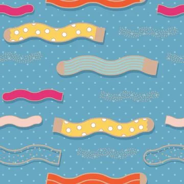 Cute colorful background Socks pattern Stock Illustration