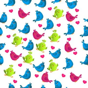 Cute colorful bird Stock Illustration