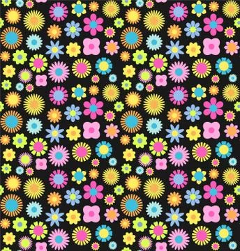 Cute colorful floral seamless pattern. Stock Illustration
