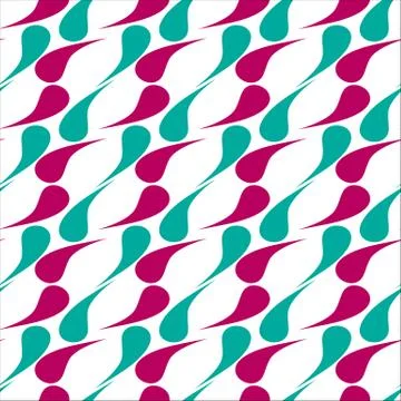 Cute colorful seamless pattern with purple and turquoise shapes Stock Illustration