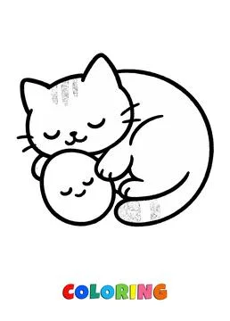 Cute coloring page Stock Illustration