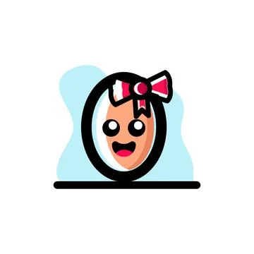 Cute Conceptual Egg Character Vector Illustration Design Stock Illustration