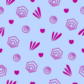 Cute contrast seamless pattern Stock Illustration