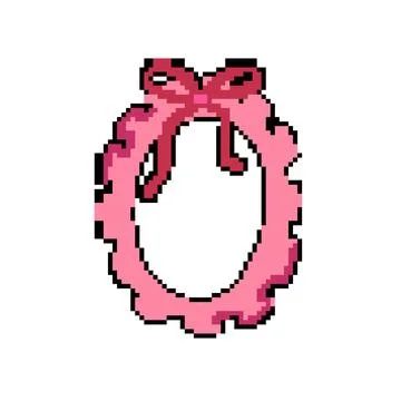 Cute coquette pixel art vector illustration Stock Illustration