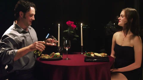 A cute couple begin their date. Stock Footage 33873847