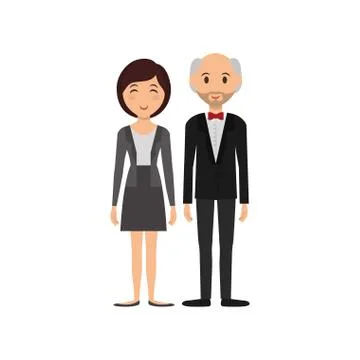 Cute couple cartoon Ilustración de archivo
