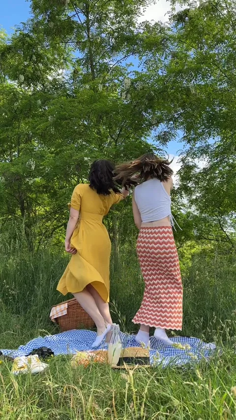 Cute couple dancing outdoors having fun Video stock 261014742