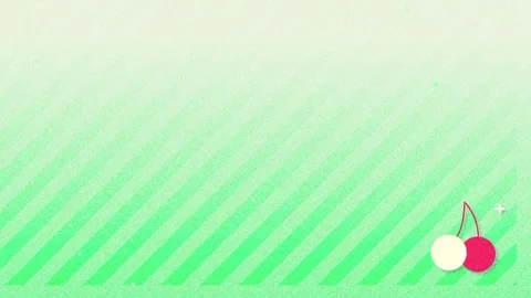 Cute Cream Soda Loop Animation with Melon Soda Stripes and Cherry 스톡 동영상 334765416
