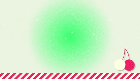 Cute Cream Soda Loop Background with Melon Soda Colors and Cherry Vídeo Stock 334765415