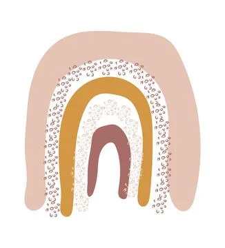 Cute creative boho rainbow Stock Illustration