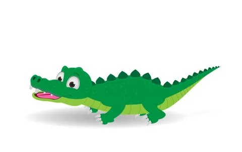 Cute crocodile isolated Stock Illustration