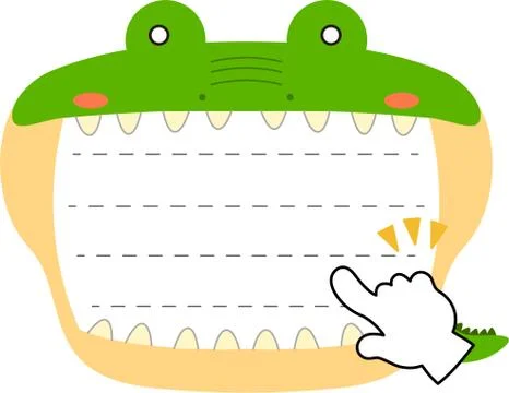 Cute crocodile noteboard Stock Illustration
