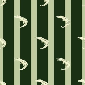 Cute crocodiles seamless pattern.Funny animals background. 스톡 일러스트