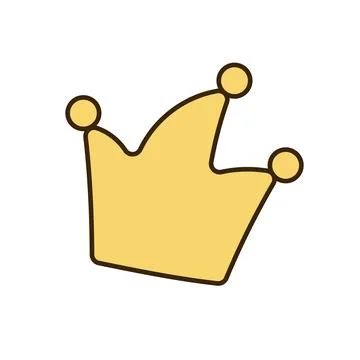 Cute crown hand-drawn Illustrazione stock