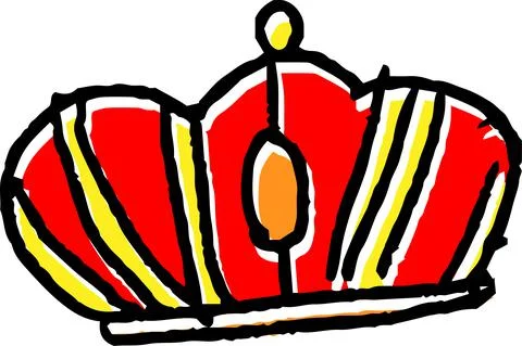 Cute crown scribble drawn by a child Stock Illustration