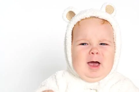 Cute crying baby Stock Photos